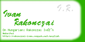 ivan rakonczai business card